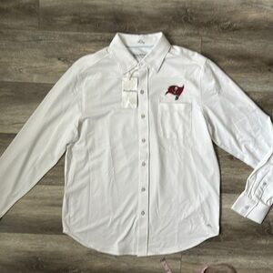 NWT NFL Shirt Tampa Bay Buccaneers size Medium Tommy Bahama White dress …